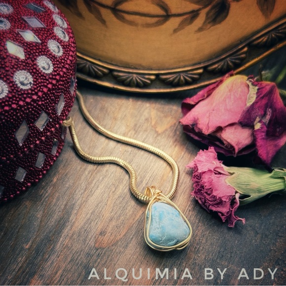 Alquimia Jewelry - STATEMENT GOLD + TURQUOISE GOLD necklace